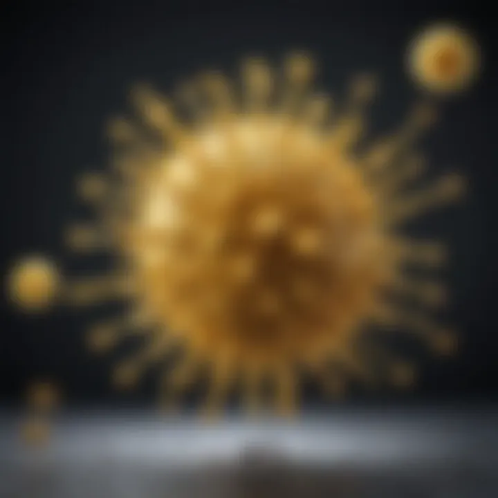 Visual representation of yellow fever virus structure