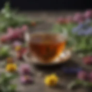 An array of different herbal tea leaves and flowers