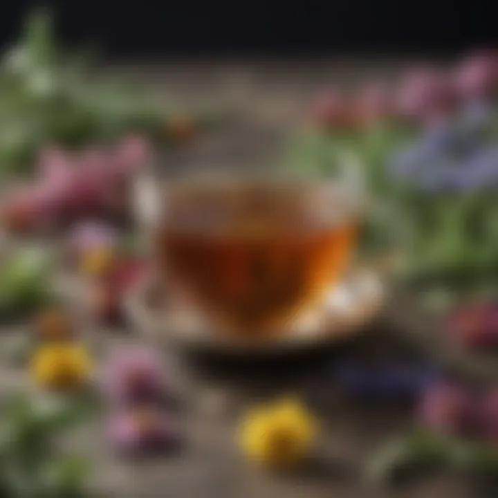 An array of different herbal tea leaves and flowers