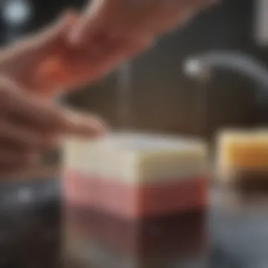 Healing with Wound Care Soap Illustration of the healing process facilitated by effective wound care soap
